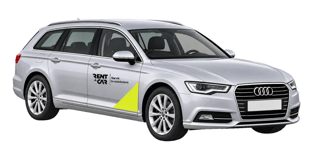 Studieillustration af Audi A6 til leje i Narvik og Evenes