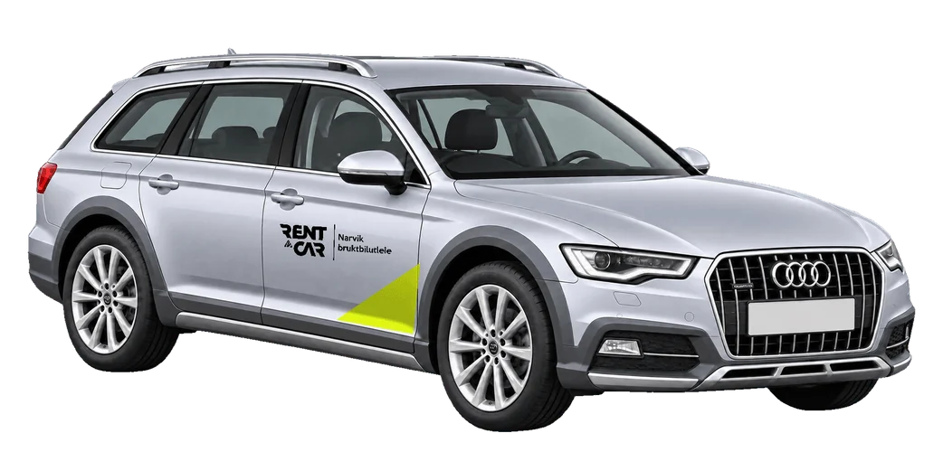 Studieillustration af Audi A6 til leje i Narvik og Evenes