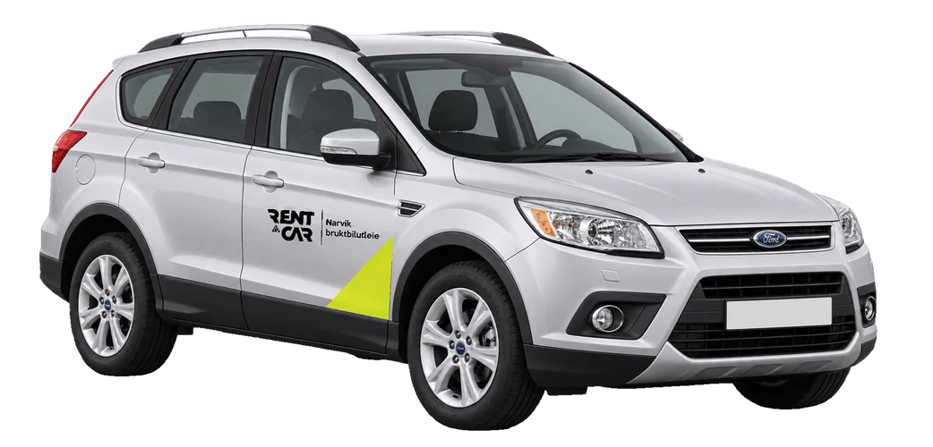 Studio illustration of Ford Kuga for rental in Narvik and Evenes