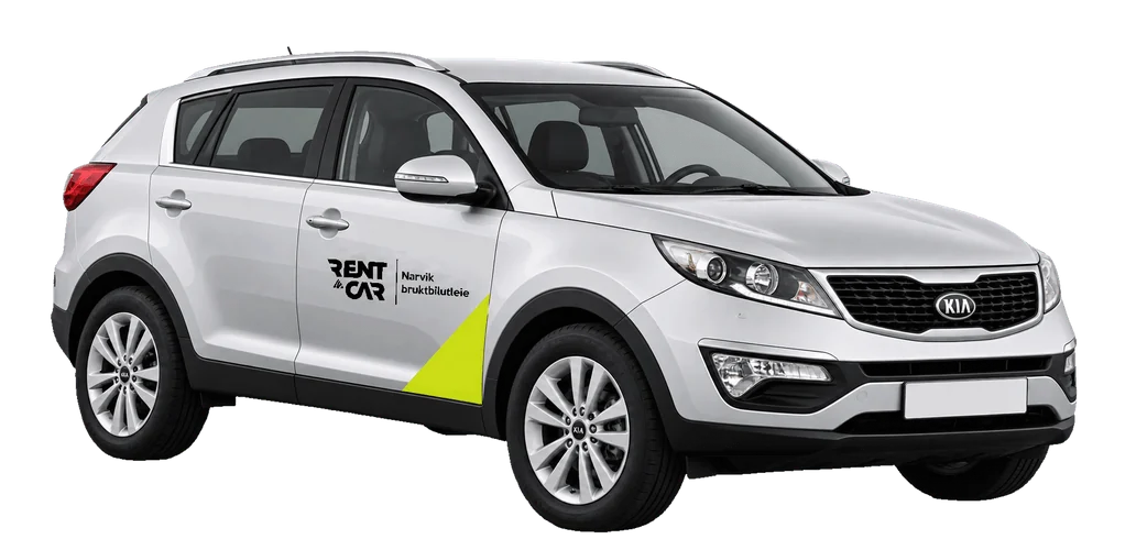 Studieillustration af Kia Sportage til leje i Narvik og Evenes