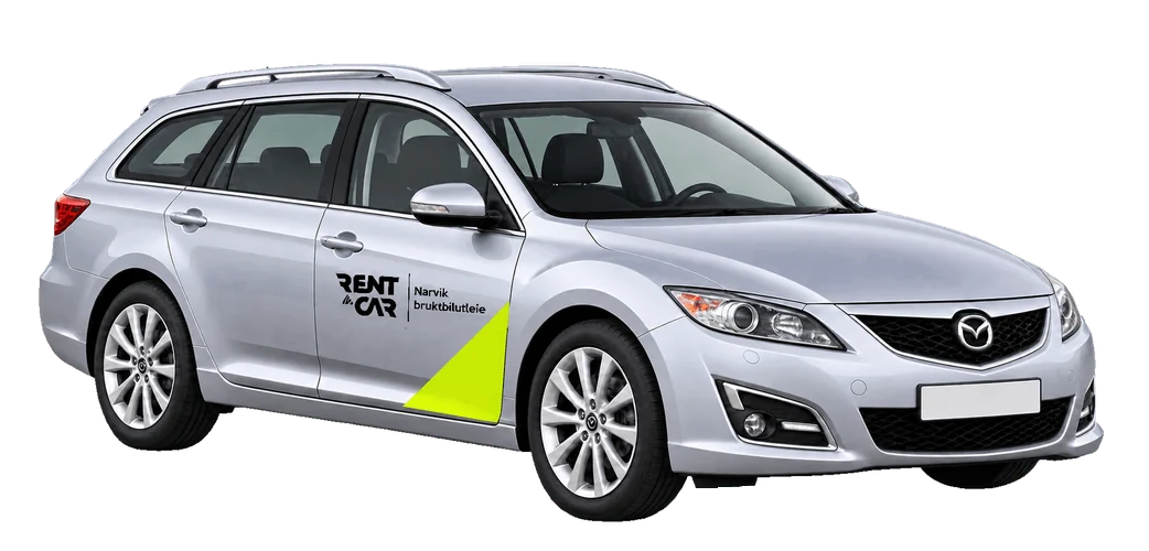 Studio illustration of Mazda 6 for rental in Narvik and Evenes