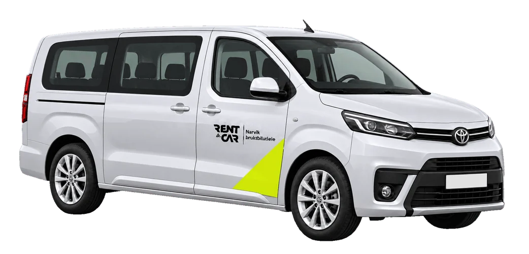 Studieillustration af Toyota Pro Ace til leje i Narvik og Evenes