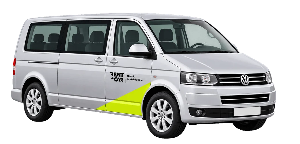 Studio illustration of Volkswagen Caravelle for rental in Narvik and Evenes