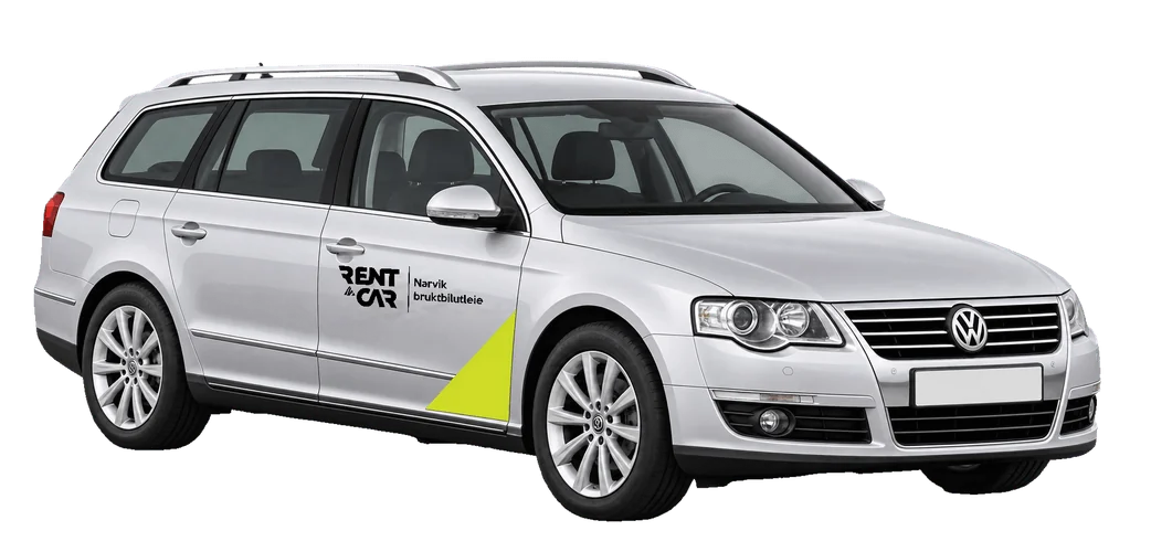 Studieillustration af Volkswagen Passat til leje i Narvik og Evenes