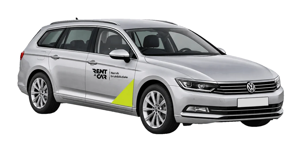 Studio illustration of Volkswagen Passat for rental in Narvik and Evenes