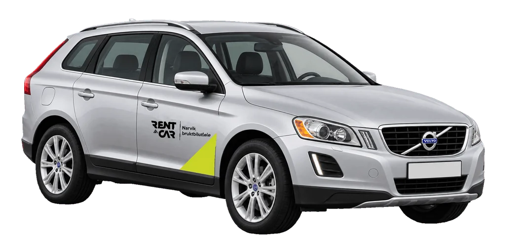 Studieillustration af Volvo XC60 til leje i Narvik og Evenes