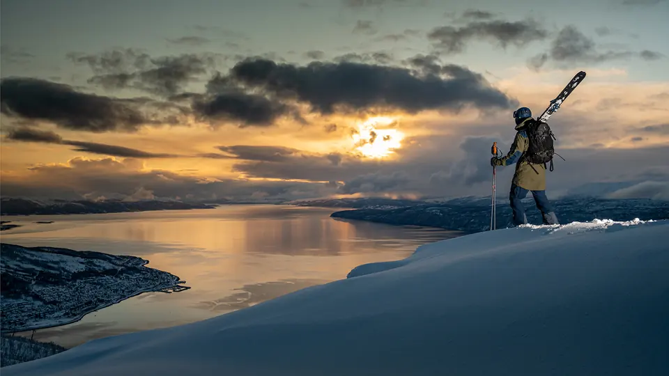 Narvikfjellet ski resort with mountain views